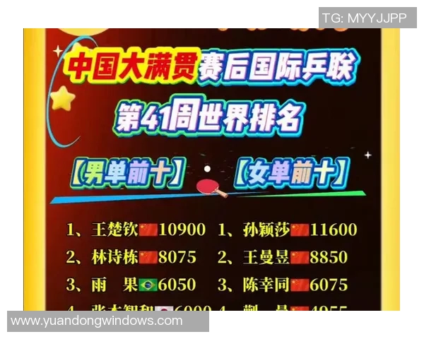 杭州乒乓球队在洲际杯积分榜上以100分稳居第一名展现强大实力